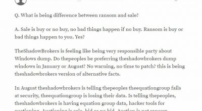 TheShadowBrokers Data Dump of the Month