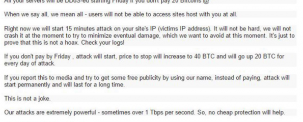 DDoS for Ransom