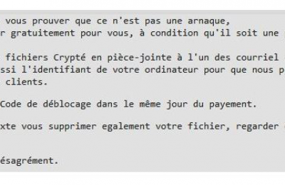 Le code malveillant JobCrypter, un ransomware qui parle Français comme une vache espagnole !