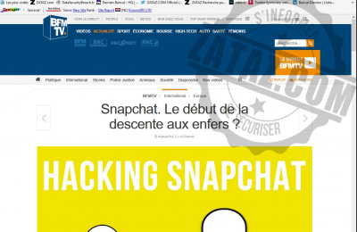 faux article BFM snapchat arnaque