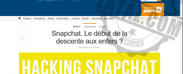 faux article BFM snapchat arnaque